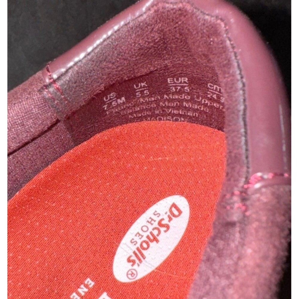 Dr Scholls Madison Burgundy Microsuede Slip On Sneakers Womens 7.5M BeFreeEnergy - Picture 2 of 8